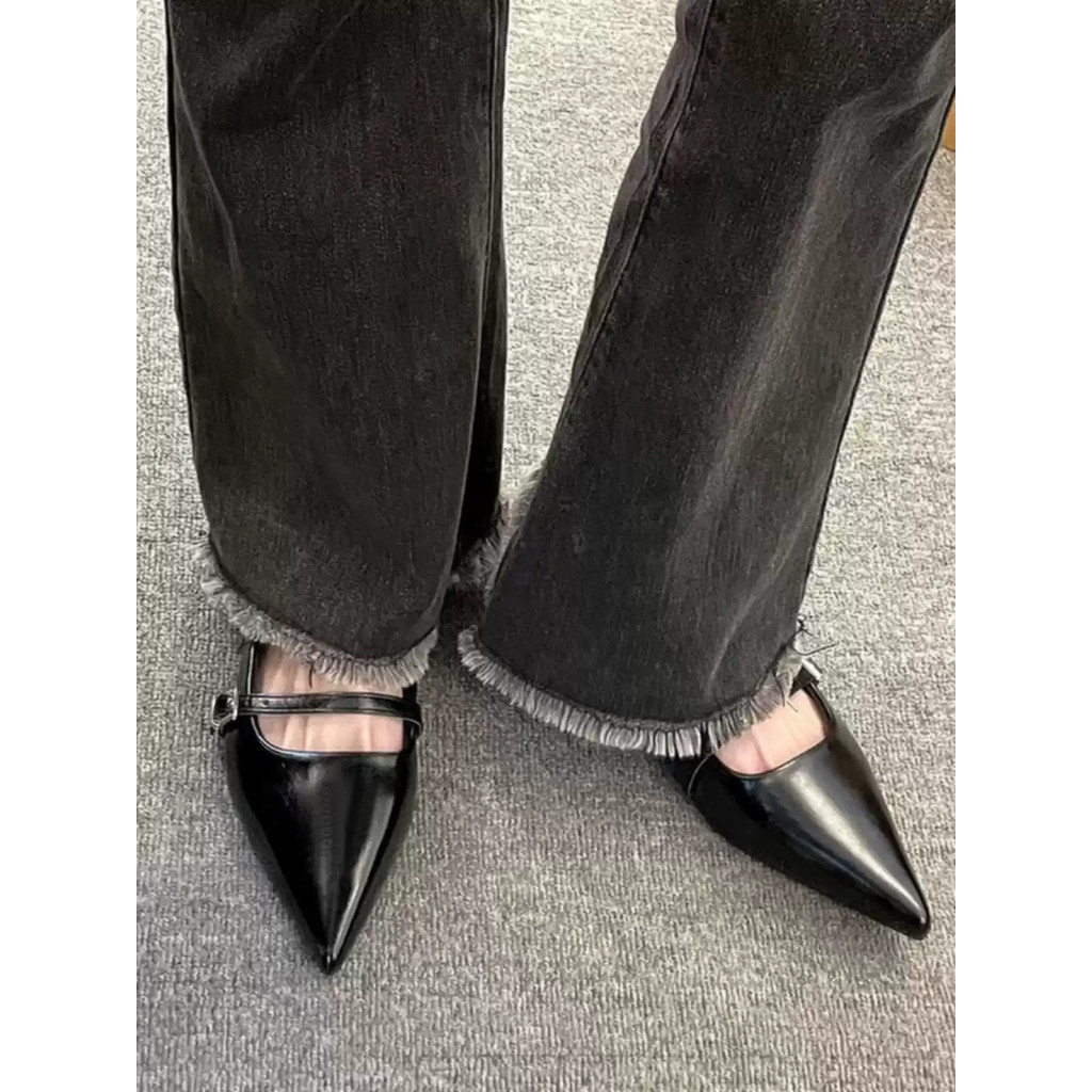 Windy'shoes - Giày Sandal nữ mũi nhọn nơ ngang đế bệt mã SD-0360 | BigBuy360 - bigbuy360.vn