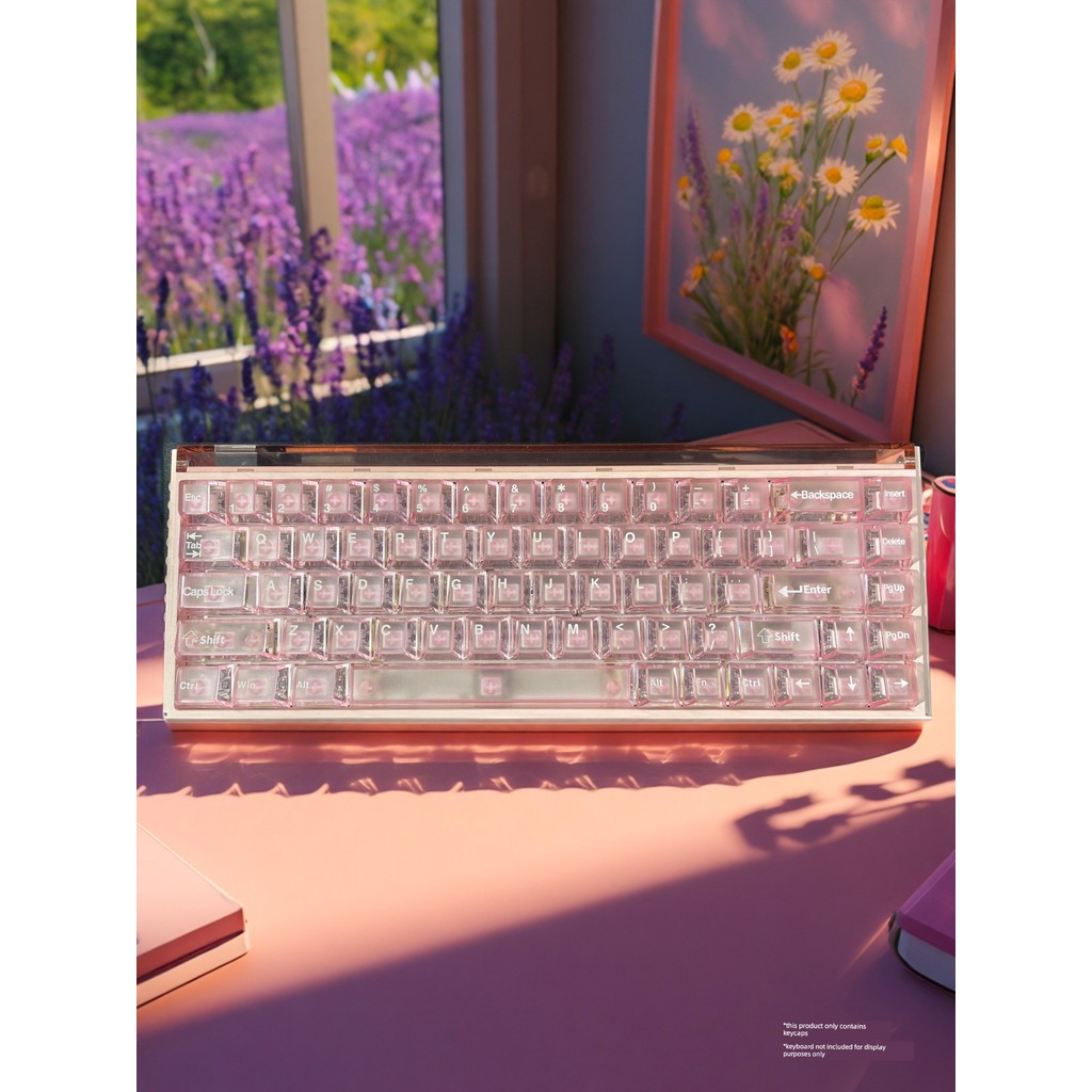 keycap keycap anime Pink Fog Transparent Keycap Bàn phím cơ tùy chỉnh từ Mega Lion Magician Little B
