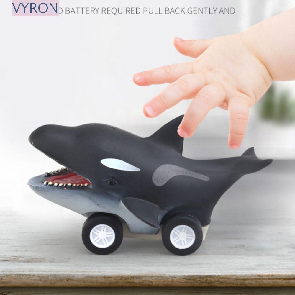 Đồ chơi ô tô VYRON Press and Go, Great White Shark Đồ chơi ô tô quán tính cá heo dễ thương, sáng tạo