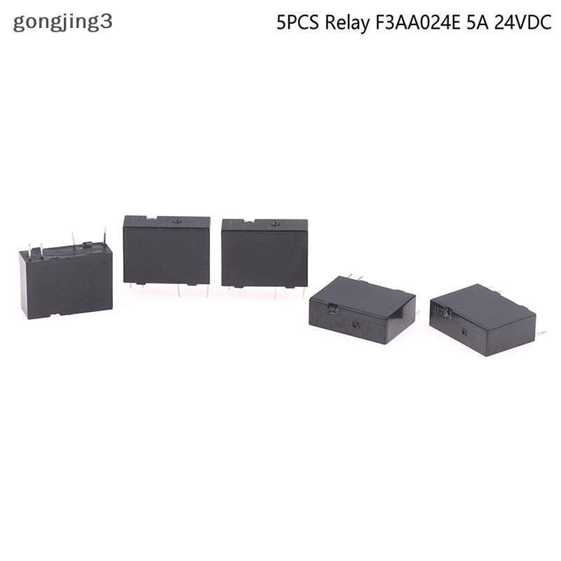 Gongjing3 5 Chiếc Rơle 24V F3AA024E 5A 24VDC F3AA012E F3AA005E Thường Mở Rơle 4 Feet 5A th