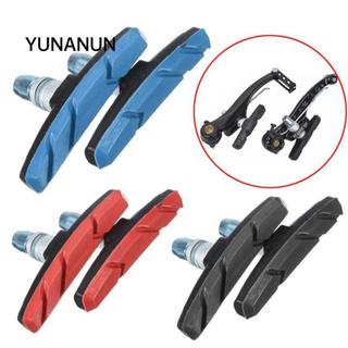 Yunaun 1 Cặp Má Phanh Im Lặng Xe Đạp, Miếng Lót Phanh Chữ V Xe Đạp Bền Đẹp, Cao Su Tốt + Kim Loại 3 Màu Đi Xe Đạp V Má Phanh Xe Đạp Xe Đạp Leo Núi