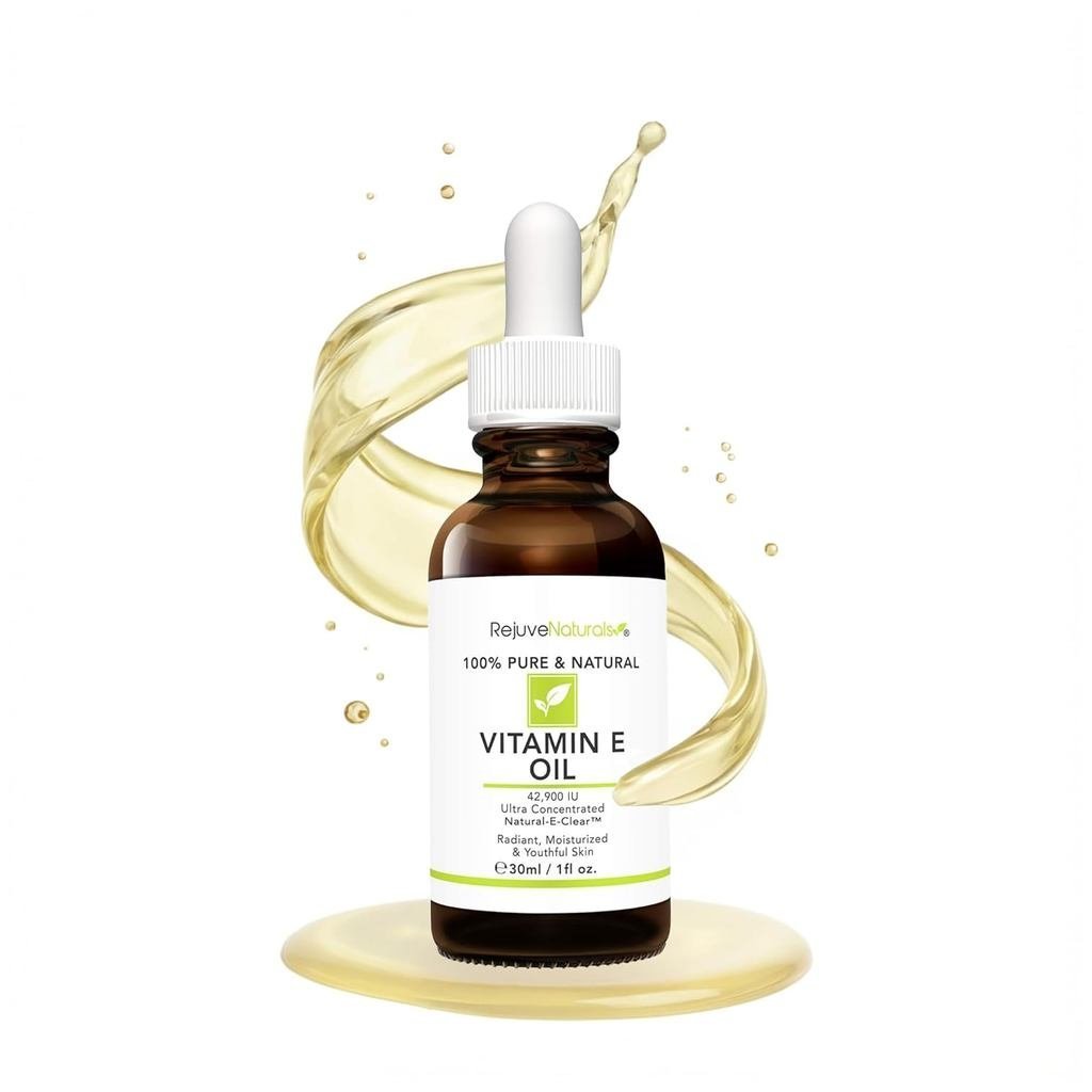 Dầu Vitamin E - 100% Nguyên Chất & 42.900 IU. Sửa chữa khô, hư tổn do phẫu thuật & mụn trứng cá, đốm