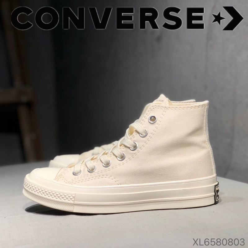 (Thời trang Chuck Taylor 70s High Cut Cặp đôi Unisex Giày thể thao vải thông thường Base Camp Beige 