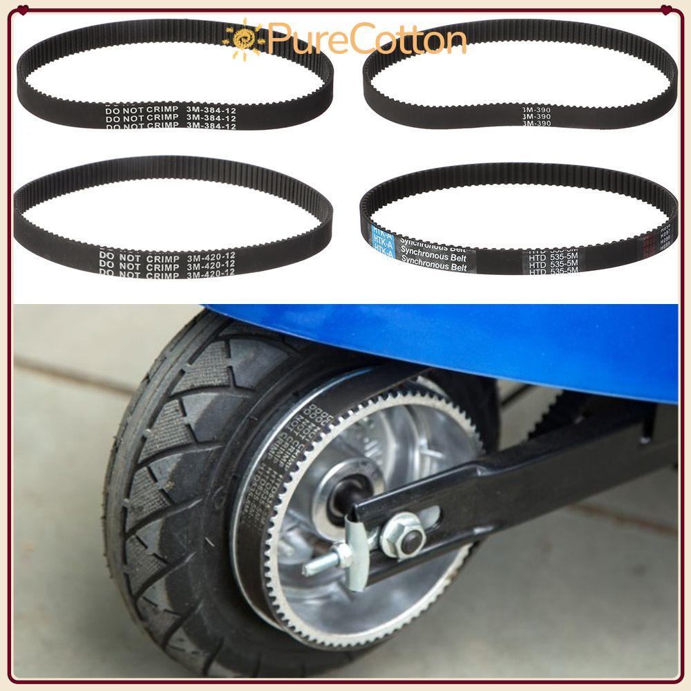 [Giao hàng từ Việt Nam] Đai truyền động PURECOTTON0 Đen 384 12 Cao su sọc ổ đĩa HTD
