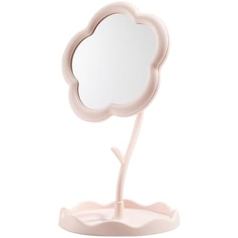 LONGSHENG - SINCE 2001 - White Desktop Makeup Mirror Flower Compact Mirror Children's Room Decor Bat