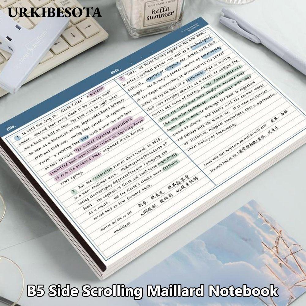 URKIBESOTA 20 Tờ / Sách B5 Sổ Tay, Notepad Ngang B5, Sổ Tay Giấy Rách Đơn Giản Học Sinh
