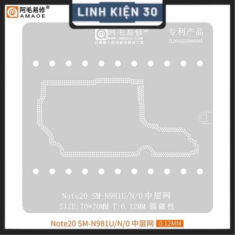 Vỉ tạo chân viền Samsung Note20 SM-N981U/N/0