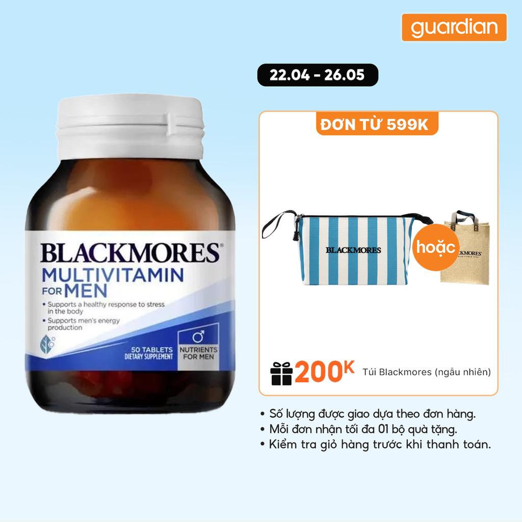 Viên Uống Dành Cho Nam Blackmores Multivitamin For Men 50 Viên