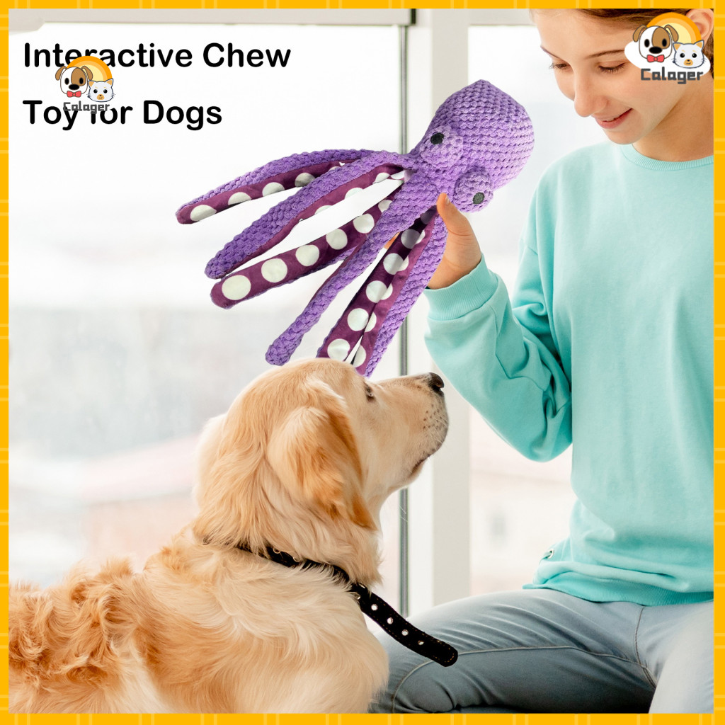 [Calager] Đồ chơi chó kêu cho chó Chihuahua Đồ chơi kéo vui nhộn cho chó con Đồ chơi chó bạch tuộc s
