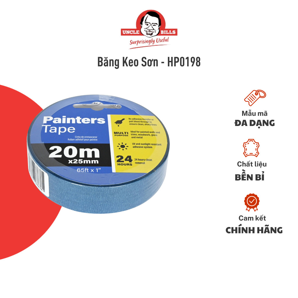 Băng Keo Sơn 25mm x 20m UNCLE BILLS HP0198