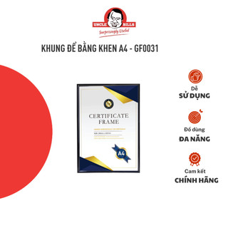 Khung bằng khen a4 uncle bills sang trọng bền đẹp dễ treo 22x30.7x1.8 cm - gf0031