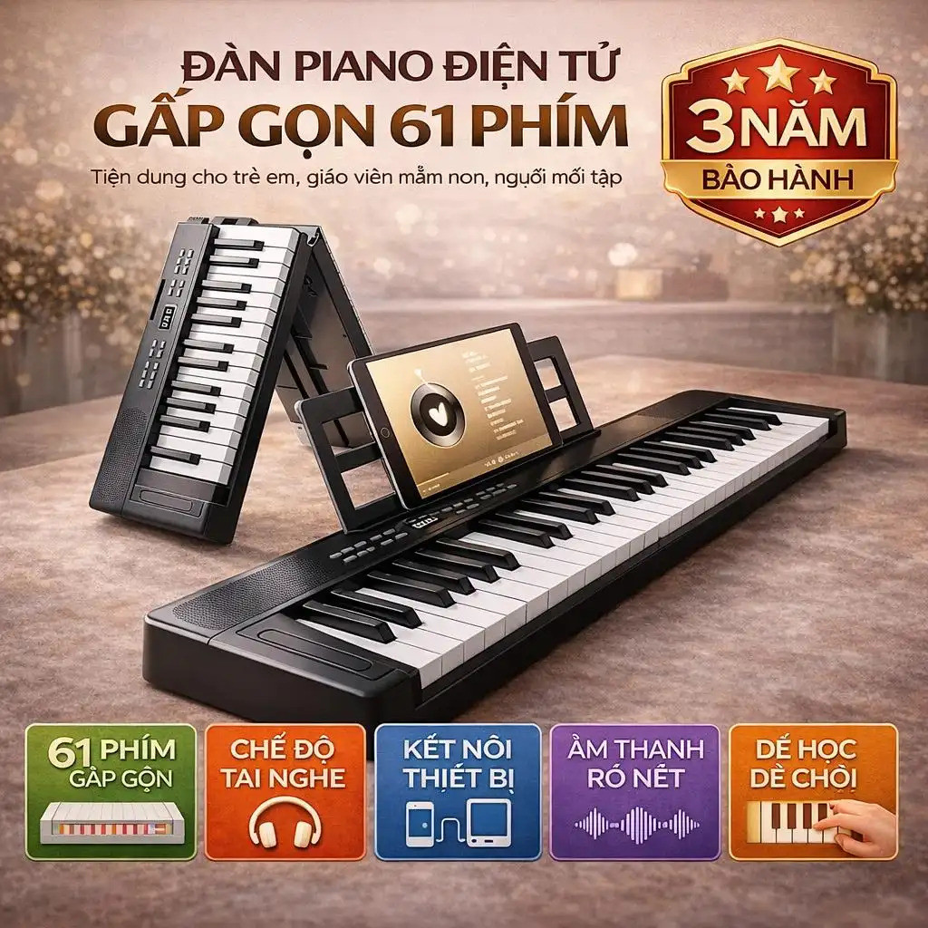 Đàn piano điện 61 phím đàn piano điện tử đàn piano số đàn piano gập đàn piano di động đàn piano học 
