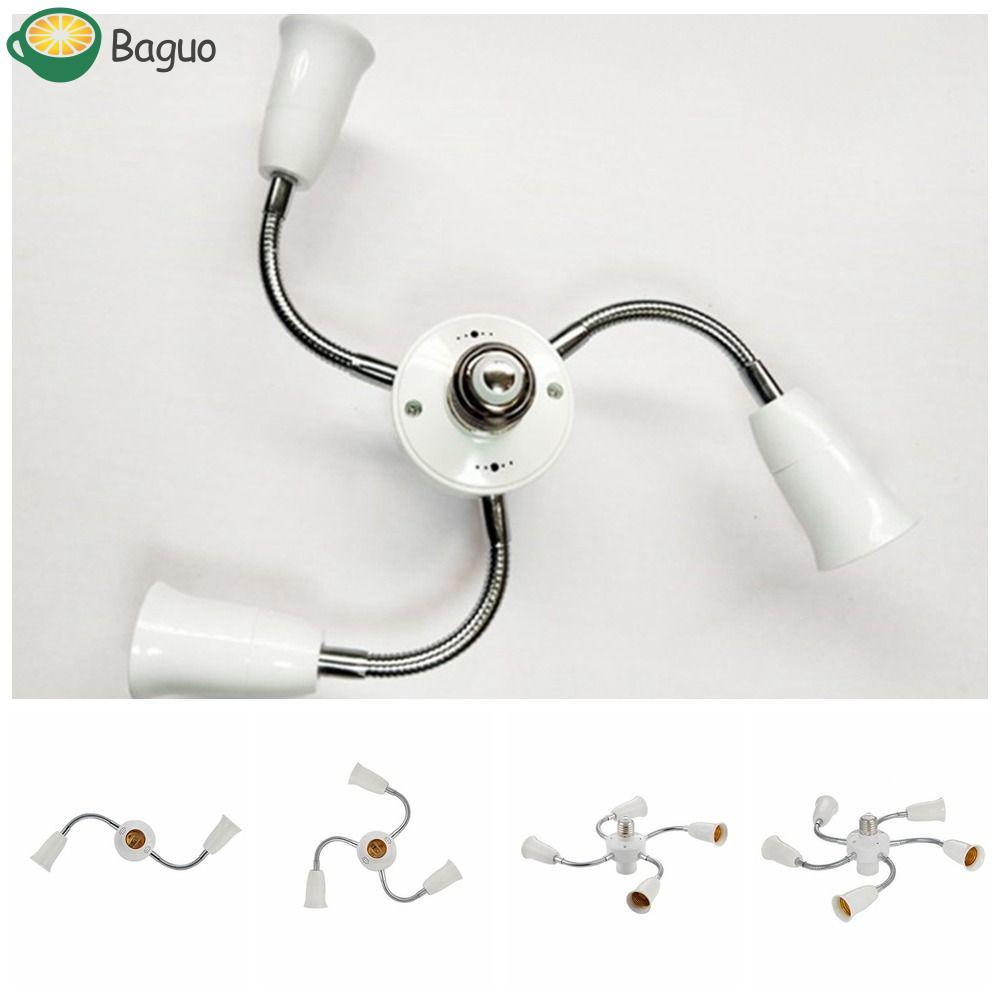 Baguo Bộ chuyển đổi giá đỡ đèn BAGUO E27, Bộ chuyển đổi bóng đèn E27 sang E27 Bộ chia ổ cắm đèn E27,