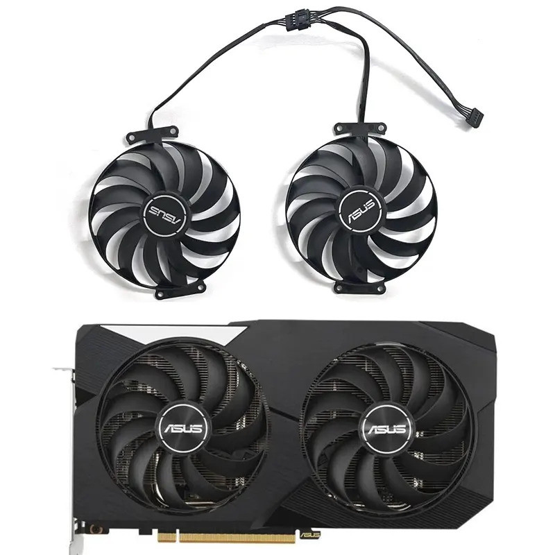 95MM 5PIN CF1010U12S Dual RX 6700XT 6600XT GPU làm mát cho ASUS Radeon Dual RX 6600 6600XT 6700XT Qu