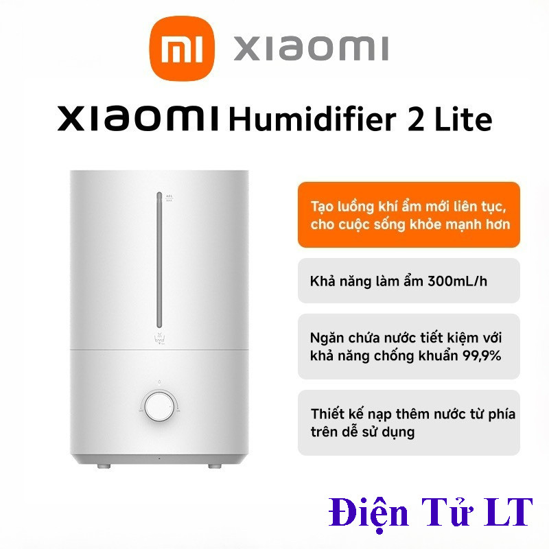 Xiaomi Smart Humidifier 2 Lite, Tạo luồng khí ẩm mới liên tục, Khả năng làm ẩm 300mL/h
