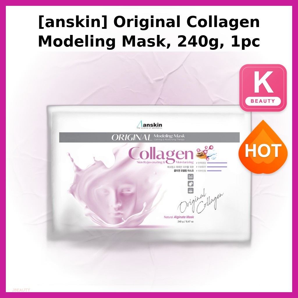 [anskin] Mặt nạ mô hình Collagen chính hãng, 240g, 1 mặt nạ mô hình Hàn Quốc / Trẻ hóa da của JBEAUT