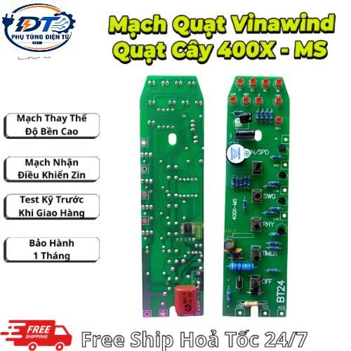 Mạch Quạt Cây Vinawind 400X MS - Mạch Nhận Điều Khiển Zin , Thay Thế Tốt Độ Bền Cao -PTDT