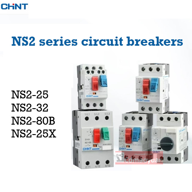 CHNT NS2-25 NS2-32 NS2-80B NS2-25X Động Cơ Quá Tải Ngắn Mạch Bảo Vệ Ngắt Mạch Động Cơ Khởi Động GV2