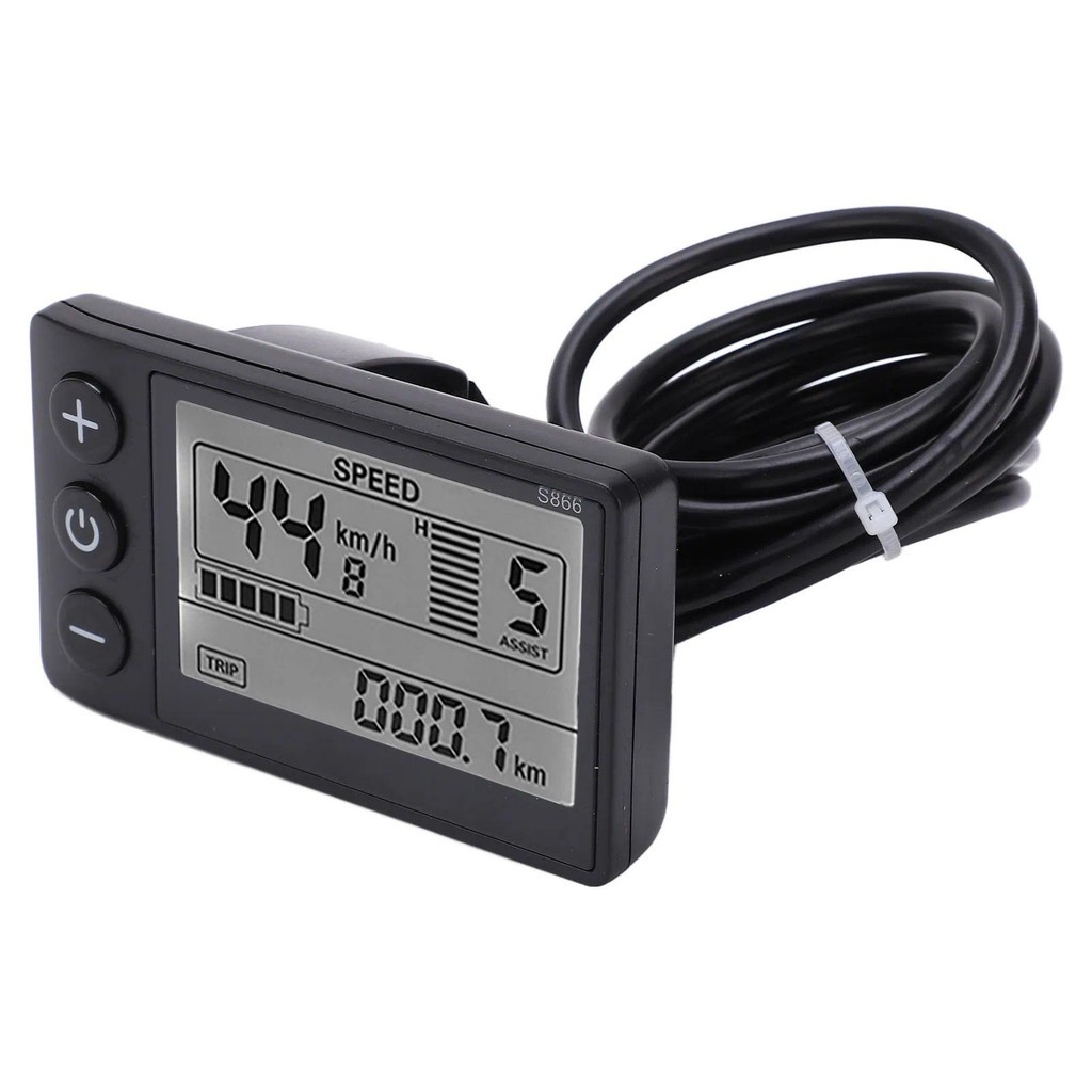 Mới S866 Màn Hình Điện LCD Đồng Hồ 24V 36V 48V Bảng Điều Khiển Xe Tay Ga Điện Có Cắm Xe Đạp Điện Màn