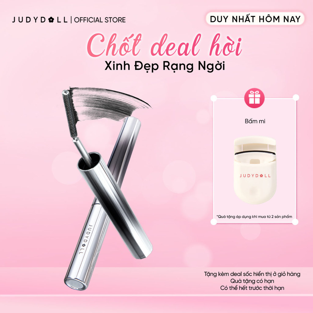 JUDYDOLL Iron Mascara Tơi mi Giữ cong dài mi Chống nước Chống lem Lâu trôi 3g