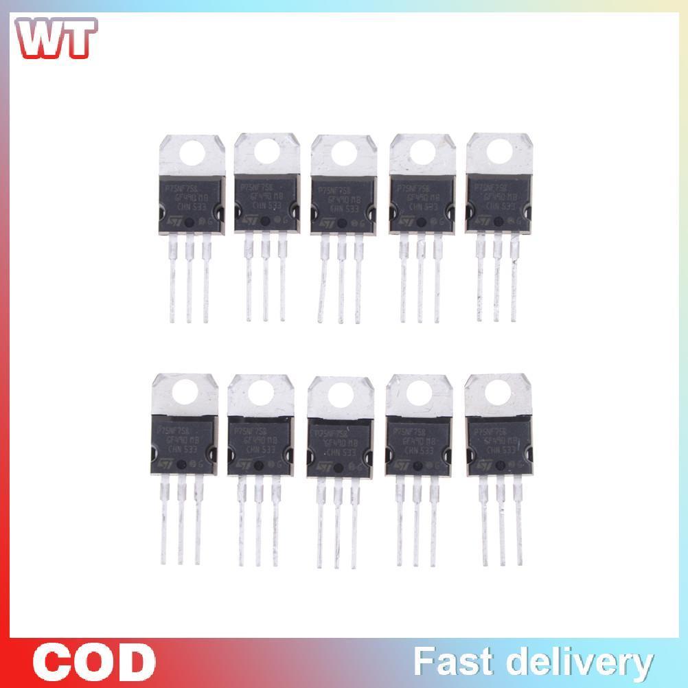 [WT] 10 Bóng bán dẫn P75NF75 P75N75 STP75NF75 TO-220