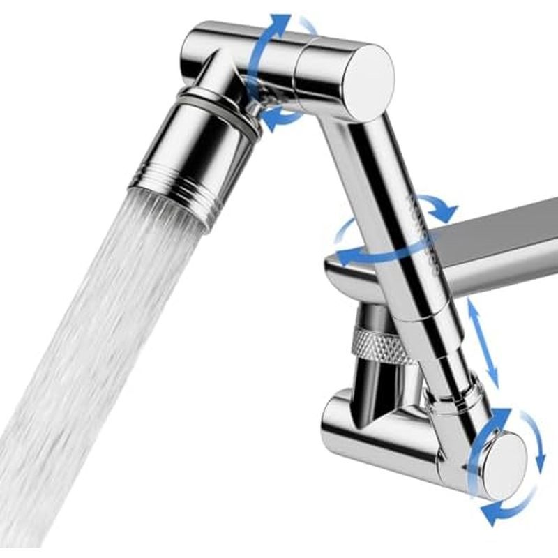 1440° swivel faucet extender, sink faucet aerator extender, swivel extendable filter, with 2 modes s