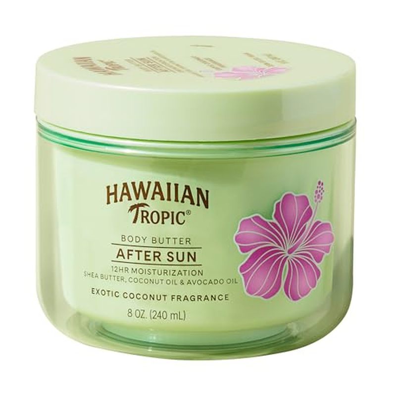 Hawaiian Tropic After Sun Body Butter with Coconut Oil, 8 oz, After Sun Lotion, After Sun Moisturize