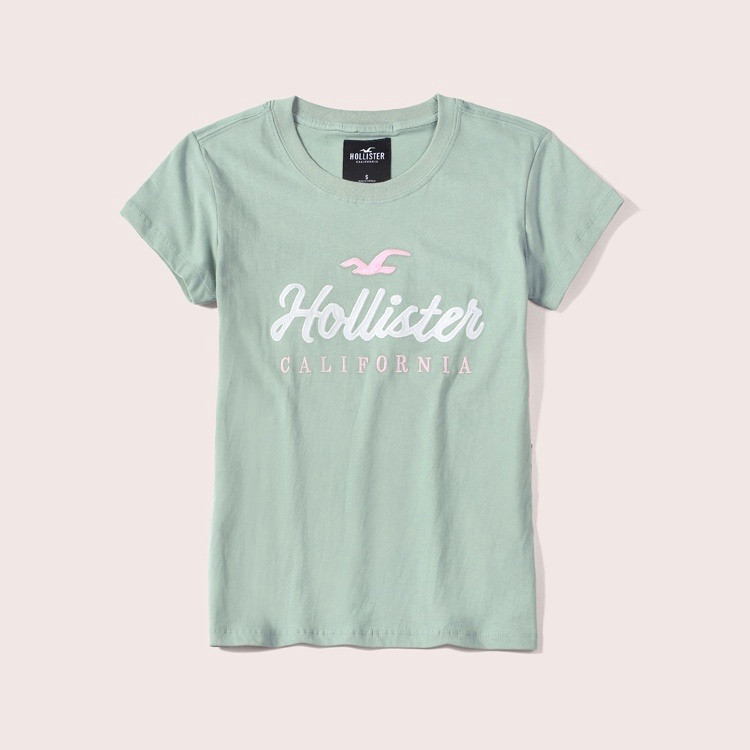 Mỹ Little Seagull Thể Thao Phong Cách Dạo Phố Hollister Nam Nữ 100% Cotton Baggy Cổ Tròn Tay Ngắn Ch