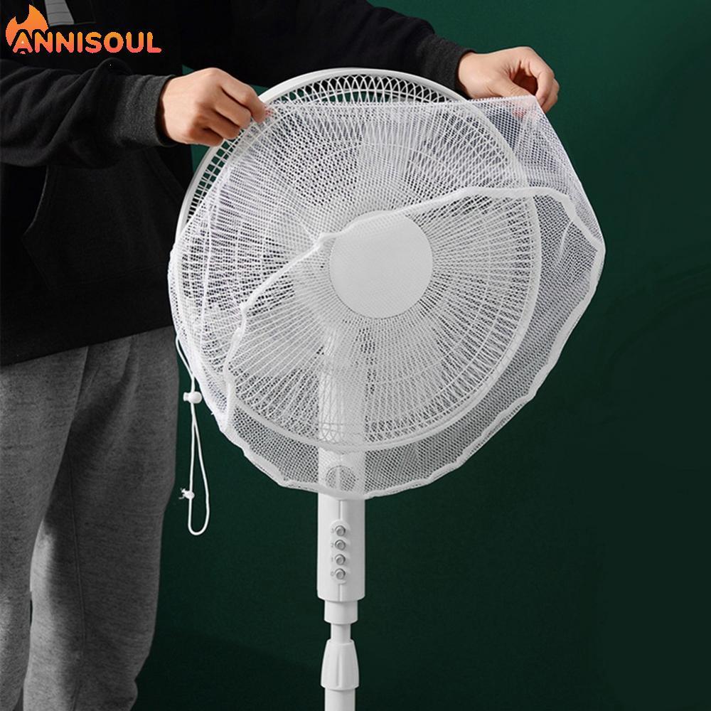 [NISO]Sleek Black or White Mesh Covers for Table Fans Protect Against Dirt and Injury