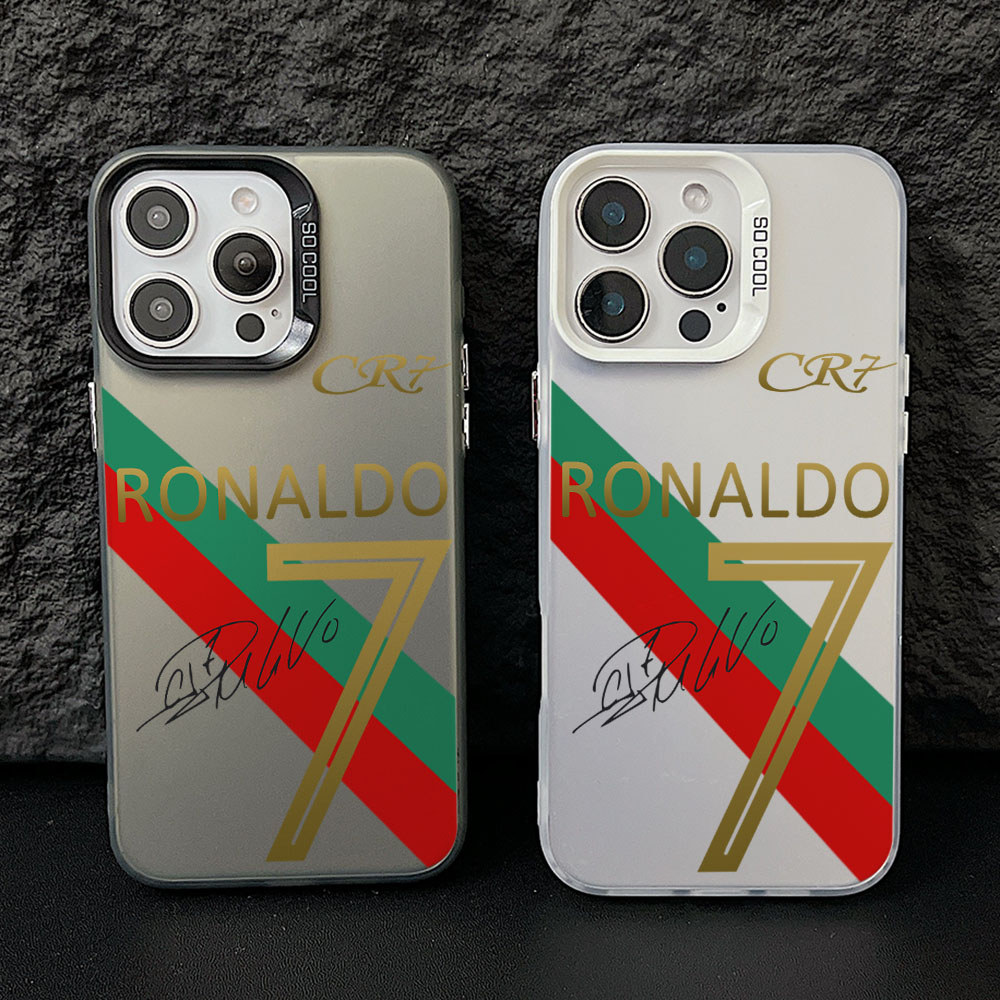 Ốp lưng RONALDO Gold Logo CR7 cho Apple iPhone 17 Air 16 16e 15 14 13 12 Mini 11 Pro Max X XR XSMAX 