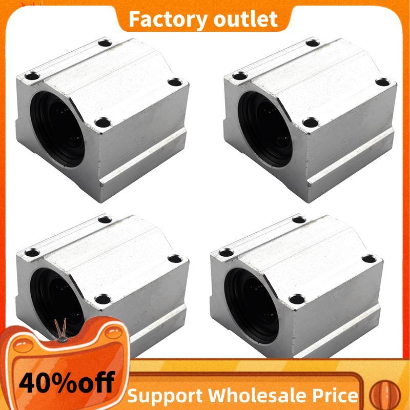 4 SC20UU 20mm Nhôm Chuyển Động Tuyến Tính Vòng Bi Trượt Bushing Cho CNC