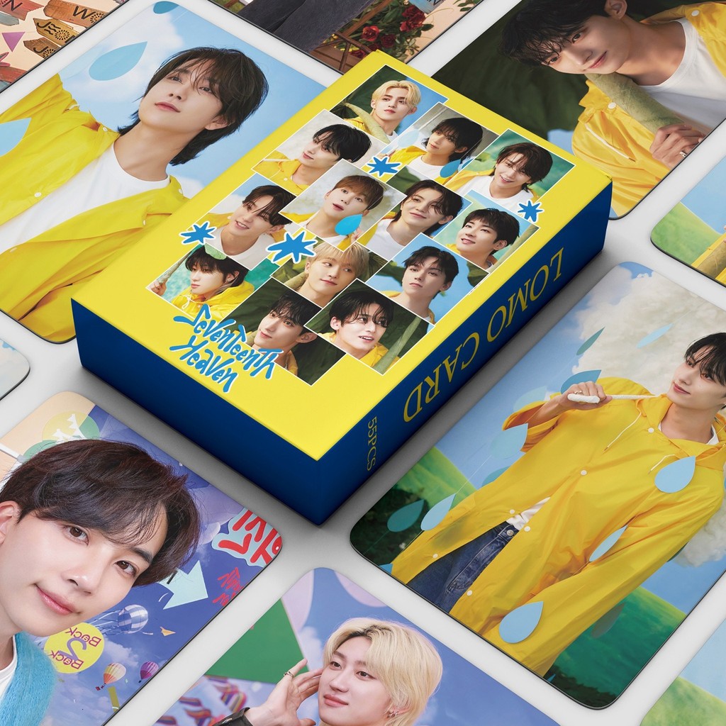 Hàng sẵn có 55 miếng Seventeen Photocard Album HEVEN Cards Fu Shengkuan Xu Minghao Bộ sưu tập LOMO C
