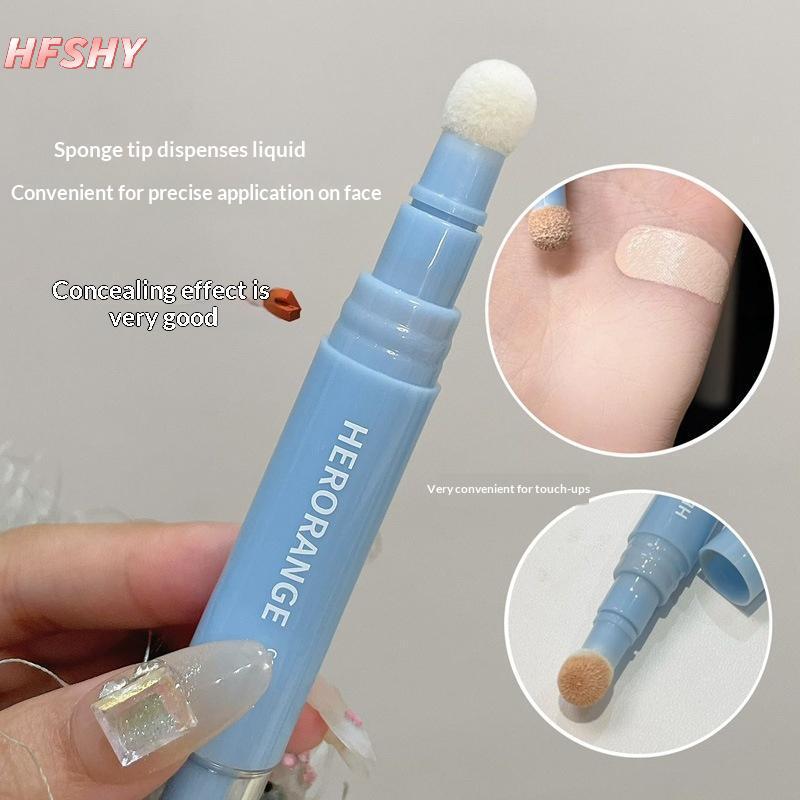 HFSHY HERORANGE Plush Head Concealer Pen Detail Covering Dark Circles Even Skin Tone Brightening Oil