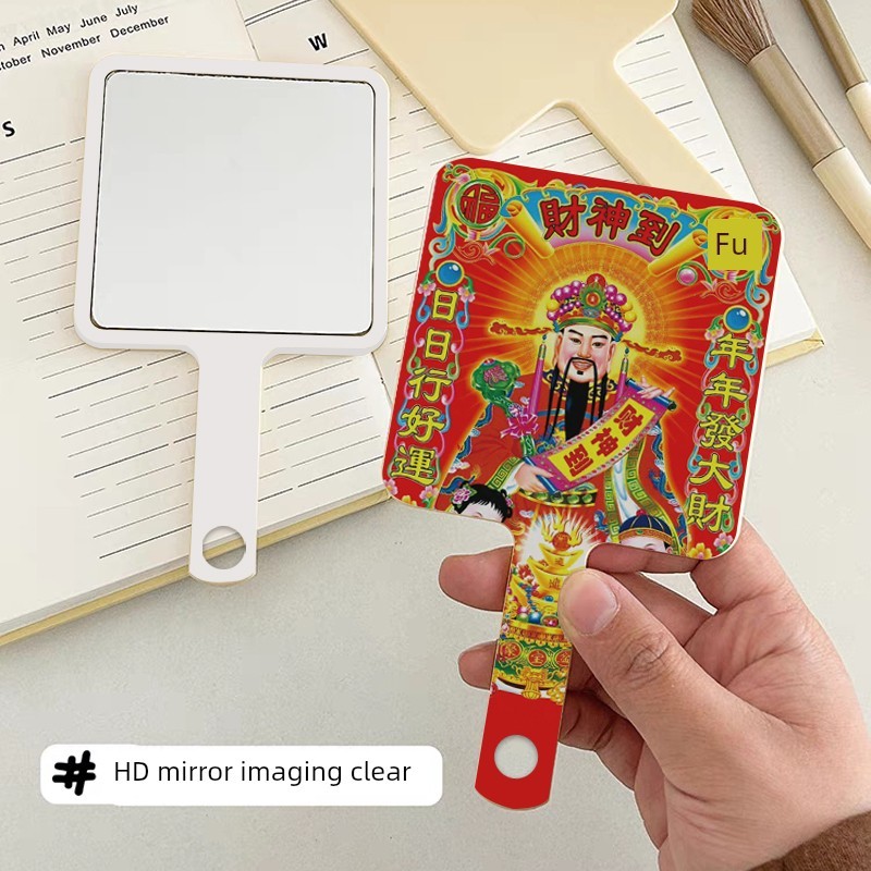 gương mini gương mini cầm tay Gương trang điểm thần tài độc đáo Gương trang điểm Mini cầm tay Gương 