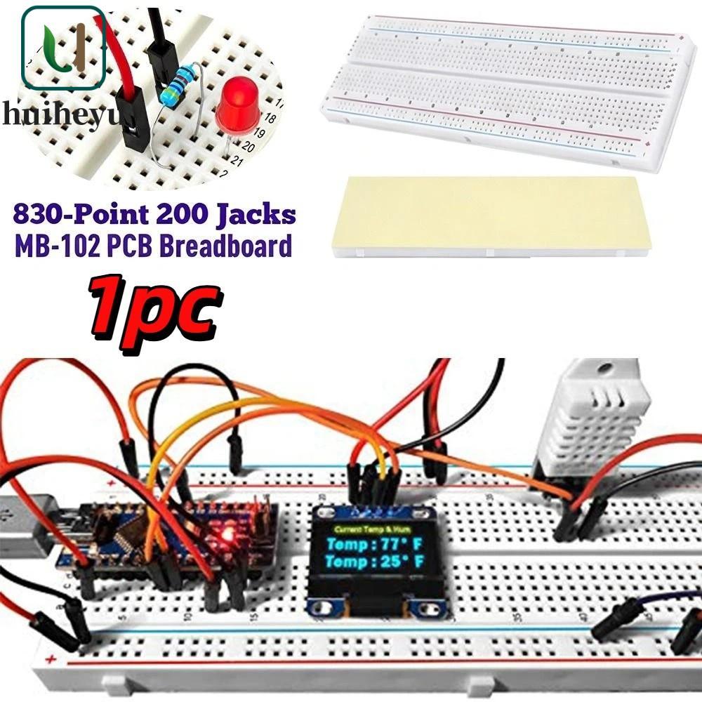 ZENITHEM MB-102 Breadboard, U Shape Red & Blue Wires 830-Hole Breadboard, Jumper Cable Wire Set Trắn