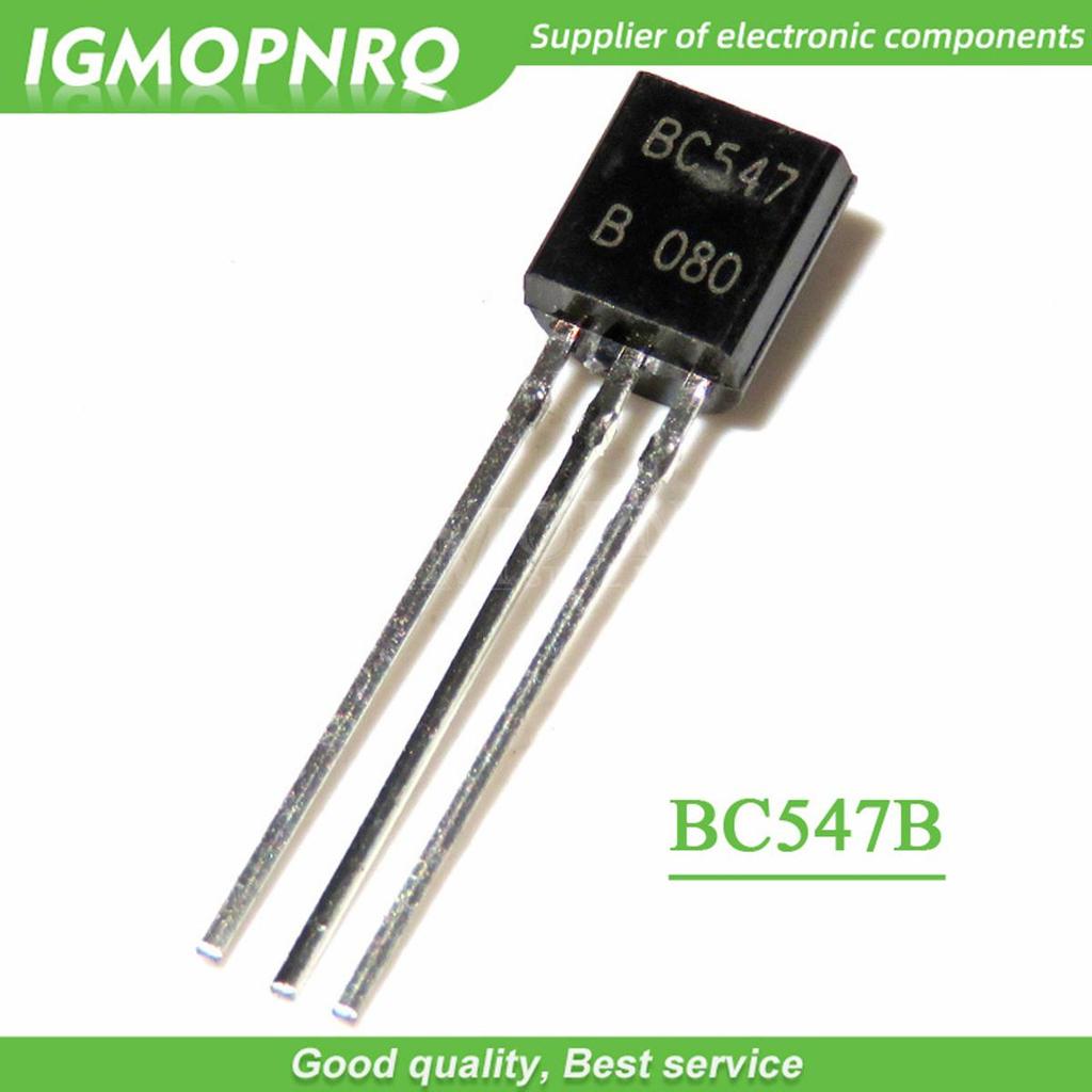 100 chiếc BC547B BC547 TO-92 Transistor lưỡng cực - BJT NPN 45V 100mA HFE / 45 mới nguyên bản