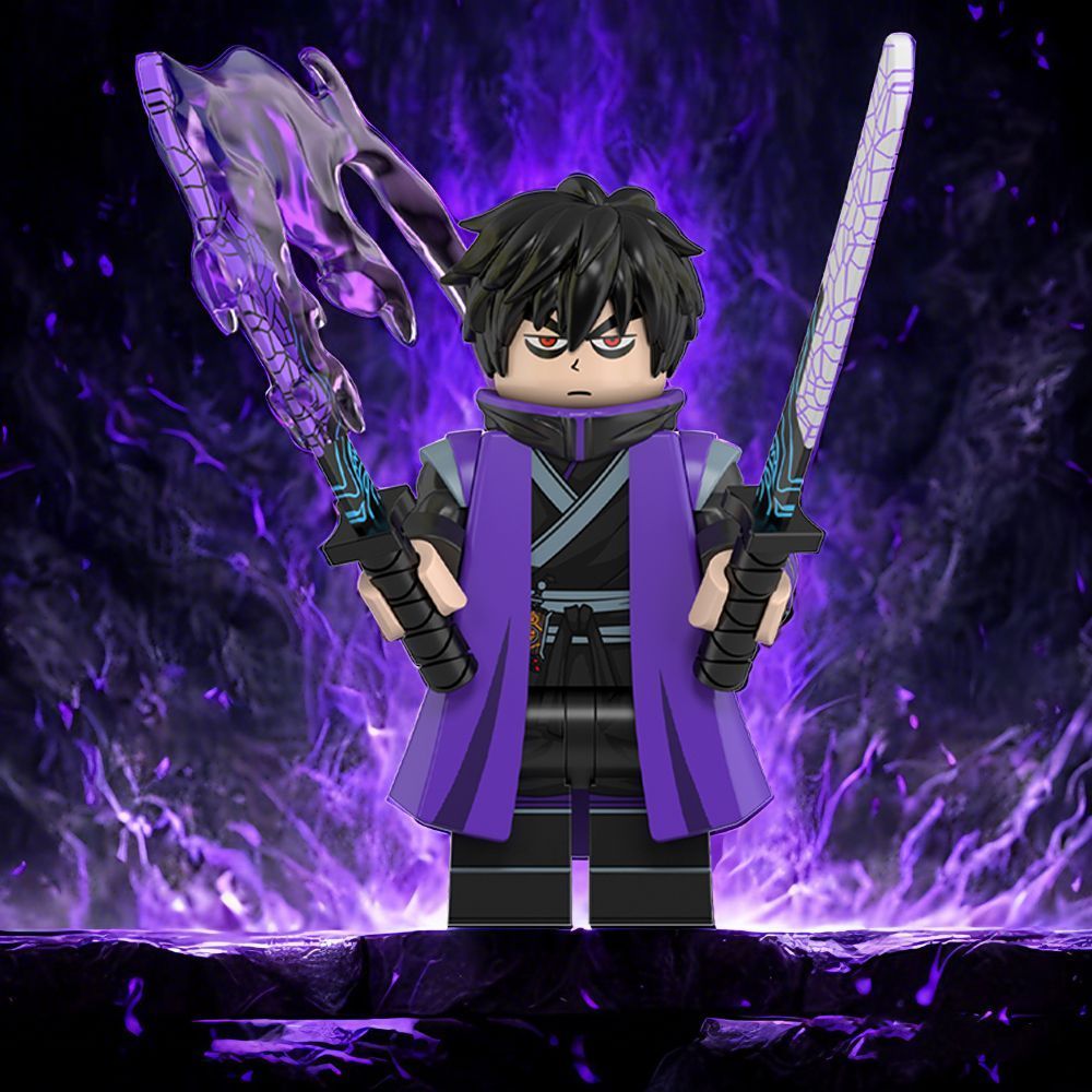 Tương thích với Lego Anime Series Assassin Wu Liuqi Xuanwuguo Shadow Assassin Aqi Magic Sword Chito 