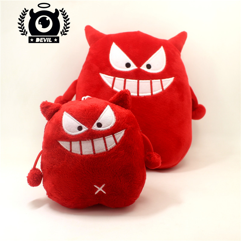 INS Influencer Little Devil Gối Đỏ Đen Gengar Sang Trọng Búp Bê Đồ Chơi Búp Bê Halloween Quà Tặng Si