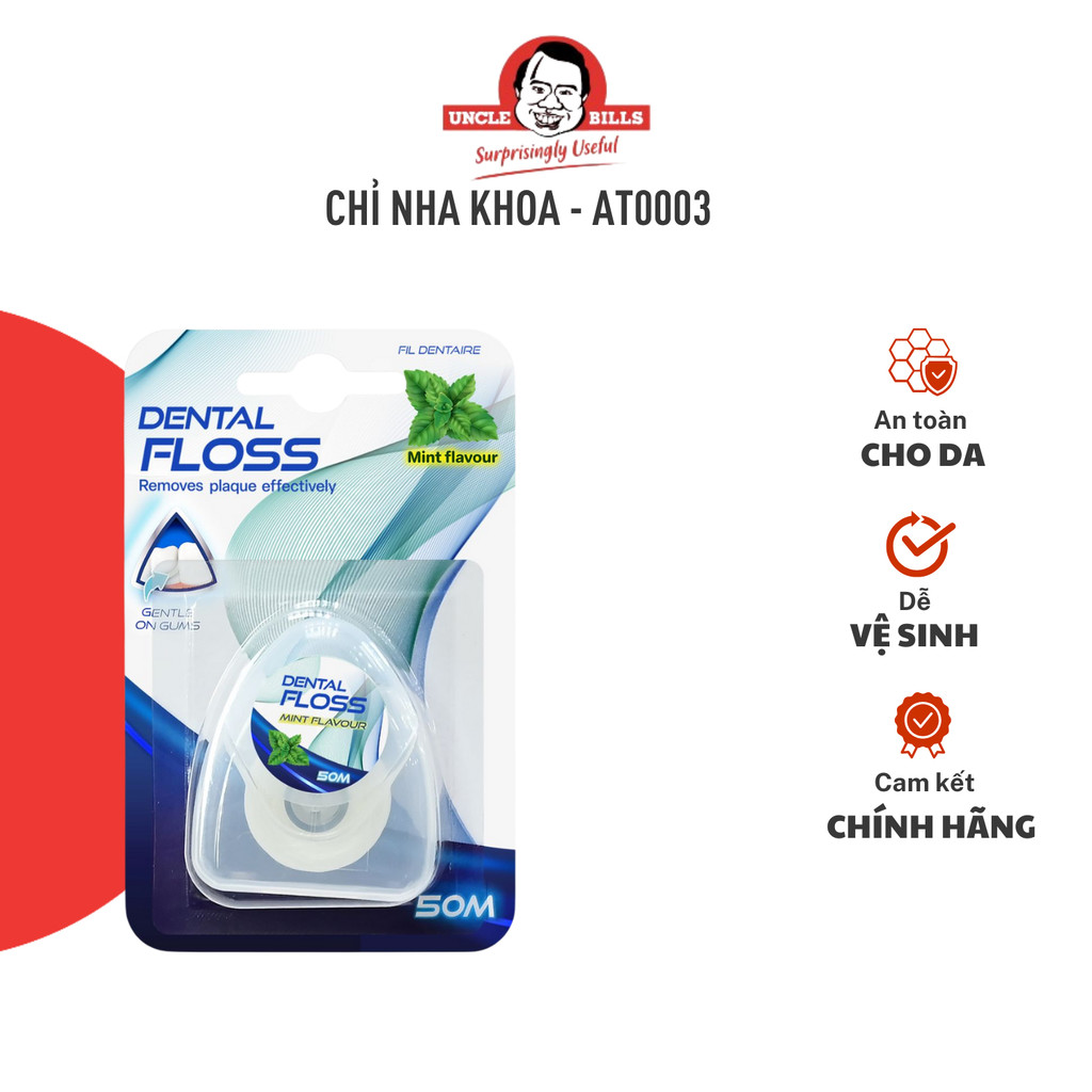 Tăm Chỉ Nha Khoa Hương Bạc Hà Uncle Bills 50m - AT0003