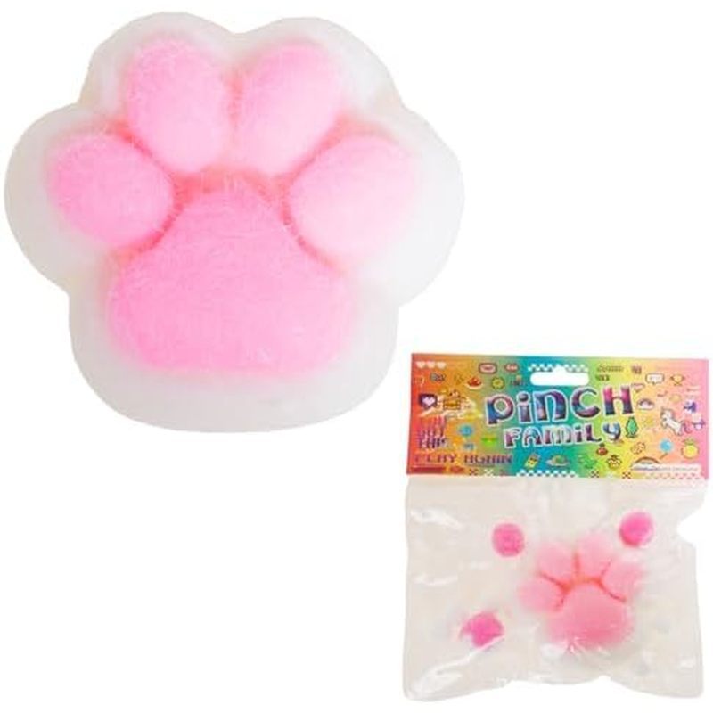 3pcs 3.15in Big Squishy,Cat Paw Squishy Toys,Cute Kawaii fufu Squishies,Sticky Squeeze Fur Ball,Jell