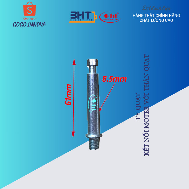Ty quạt - Trục đầu Moter Kết Nối với Thân Quạt