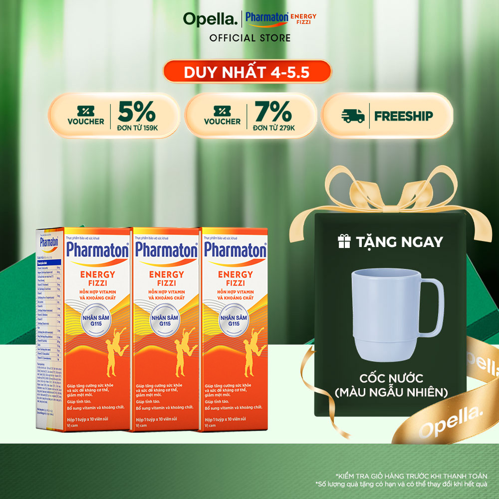 Bộ 3 Thực phẩm bảo vệ sức khỏe Pharmaton Energy Fizzi