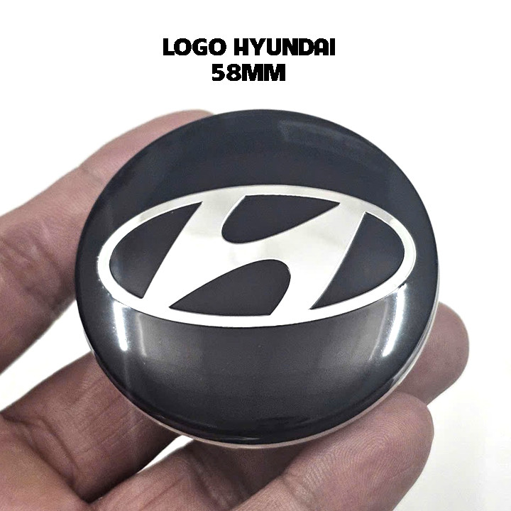 (Logo) Logo chụp mâm xe Hyundai 58mm – Nắp trung tâm bánh xe Hyundai cao cấp, bán lẻ hoặc bộ 4 chiếc