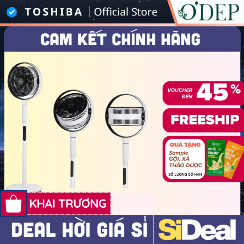 Quạt tuần hoàn Toshiba DSC80XVN/ DSC70XVN/ DSC50XVN/ DSC40XVN- Hướng gió 360 độ - Hàng chính hãng - 