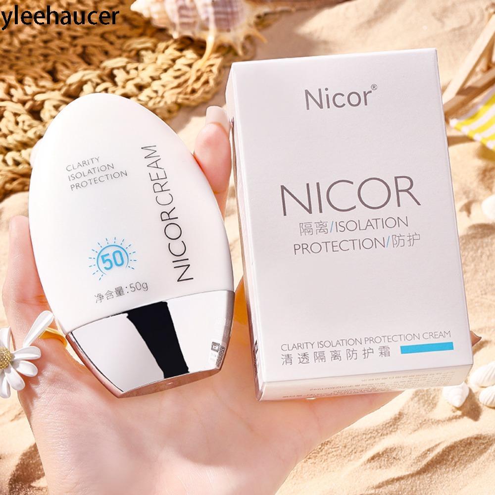 Kem cách ly kem chống nắng YLEEHAUCER, 50g Kem chống nắng da khô và nhạy cảm, Kem chống nắng mặt Nic