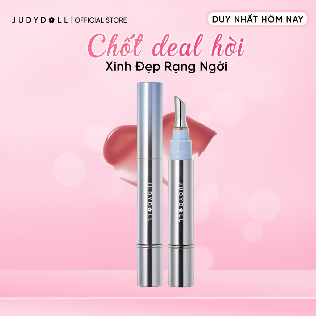 JUDYDOLL Son Bóng Dưỡng Ẩm Làm Mờ Vân Môi Watery Essence Lip Glaze