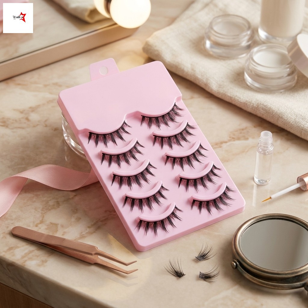 Tập 3D Anime Cosplay Lông Mi Giả Đen C Curl 10-15mm Sợi Mềm