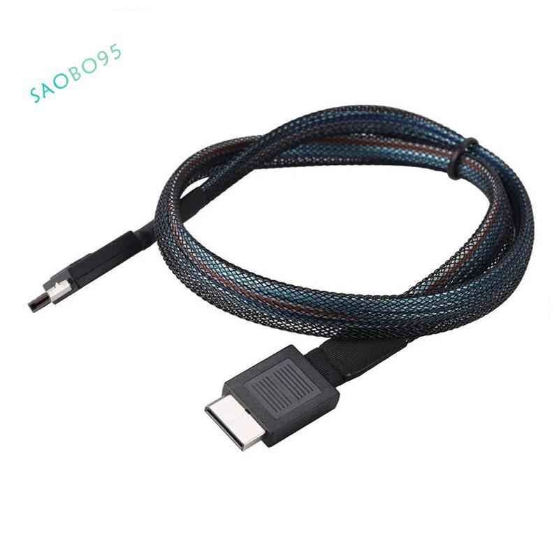 Cáp PCIE4.0 MINI SAS 24Gbps Cáp nối dài dữ liệu Oculink SFF-8611 sang SFF-8611 Đường truyền dữ liệu 