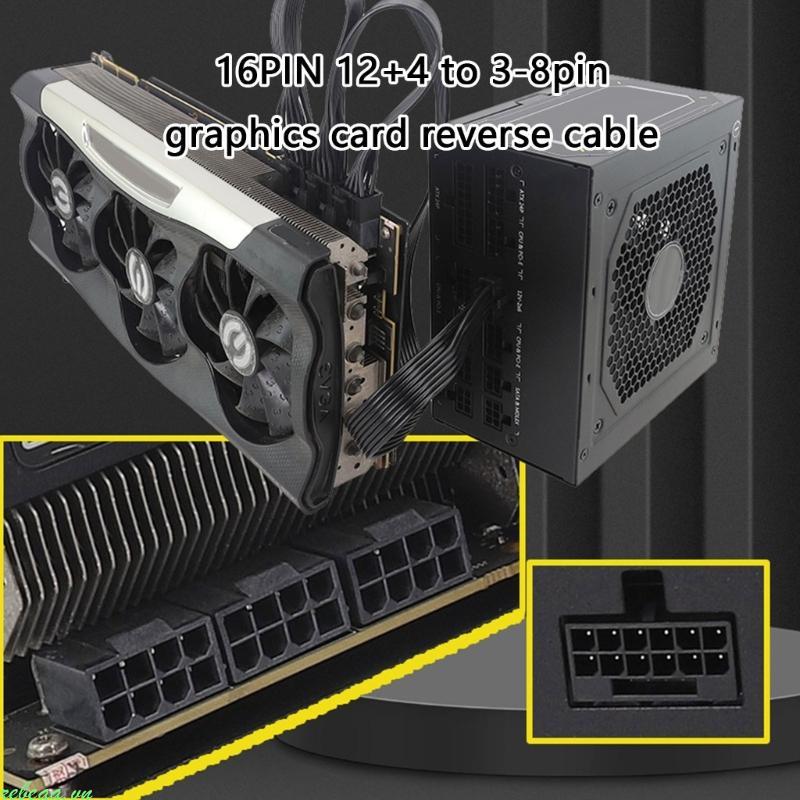 Zebeaavn Heavy Duty 16Pin Đến 3x8Pin Card Đồ Họa Cáp Nguồn 12VHPWR