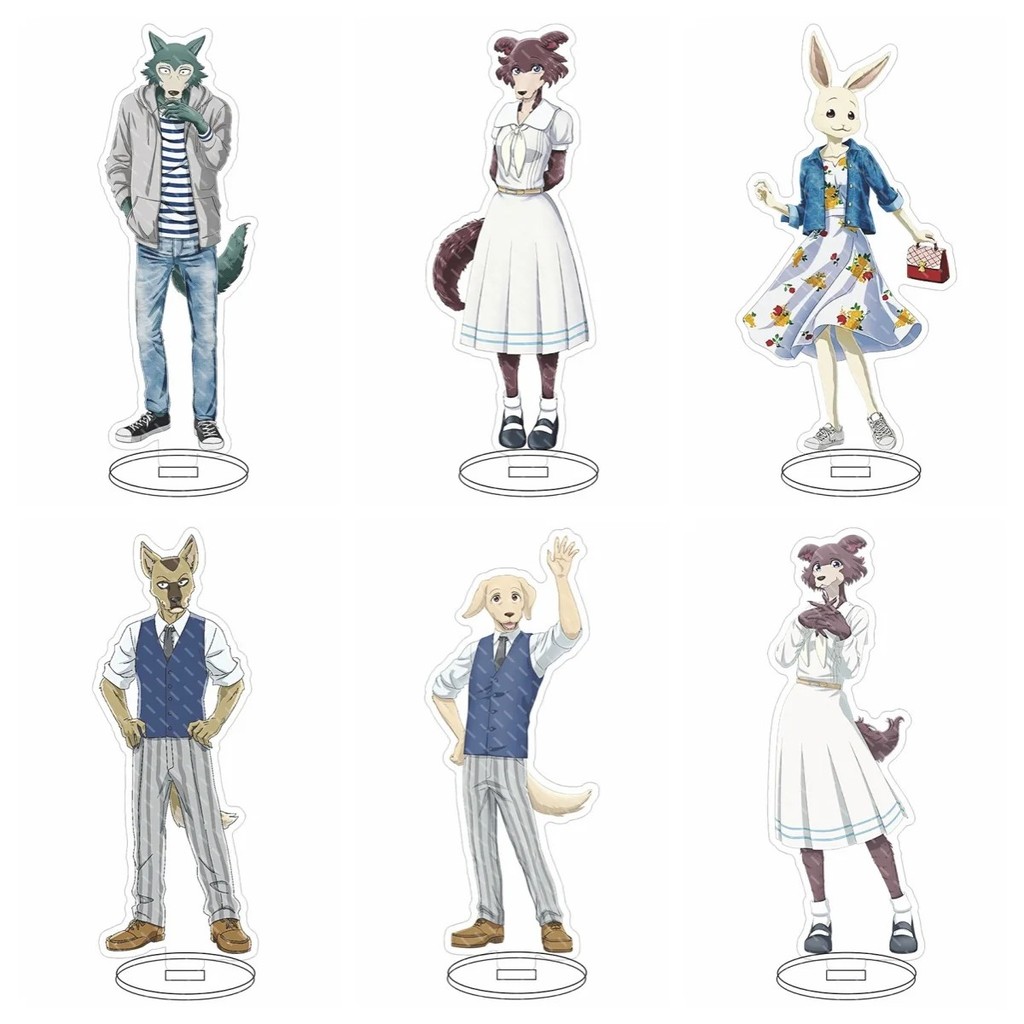 Standee Anime Beastars Mô Hình Mica Trang Trí Bàn Học Nhân Vật Legoshi Haru Louis Juno Jack Figure A